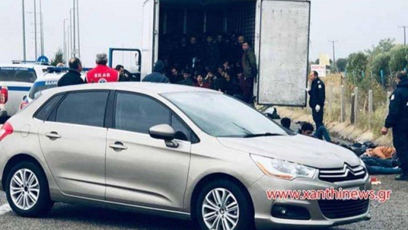 80 μετανάστες κλεισμένοι σε φορτηγό-ψυγείο στην Ξάνθη