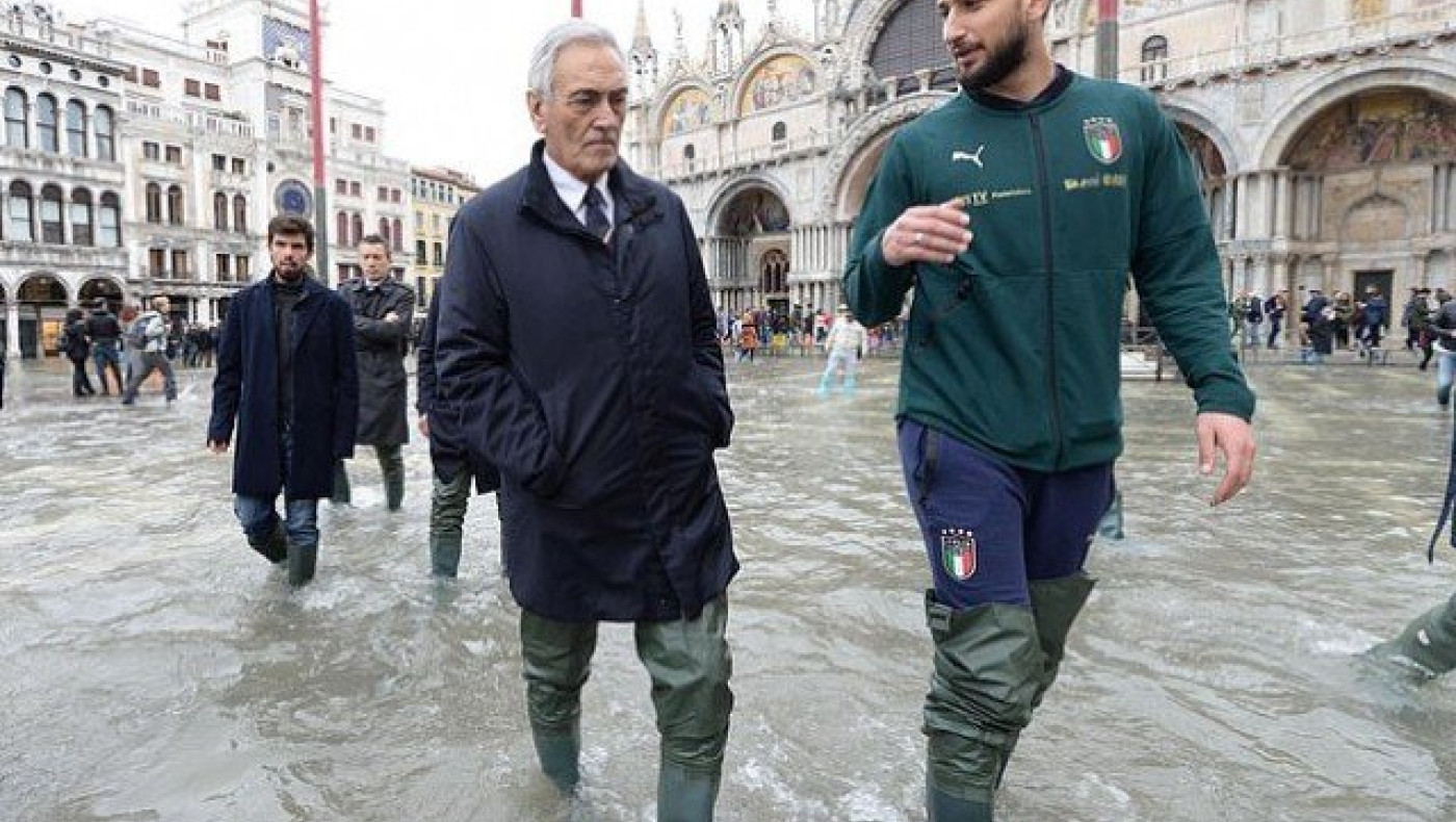 Στο πλευρό των πλημμυροπαθών της Βενετίας η Εθνική Ιταλίας