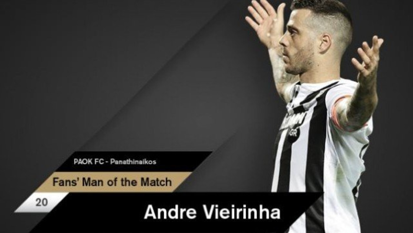 Πολυτιμότερος με Παναθηναϊκό ο                  Αντελίνο Βιεϊρίνια