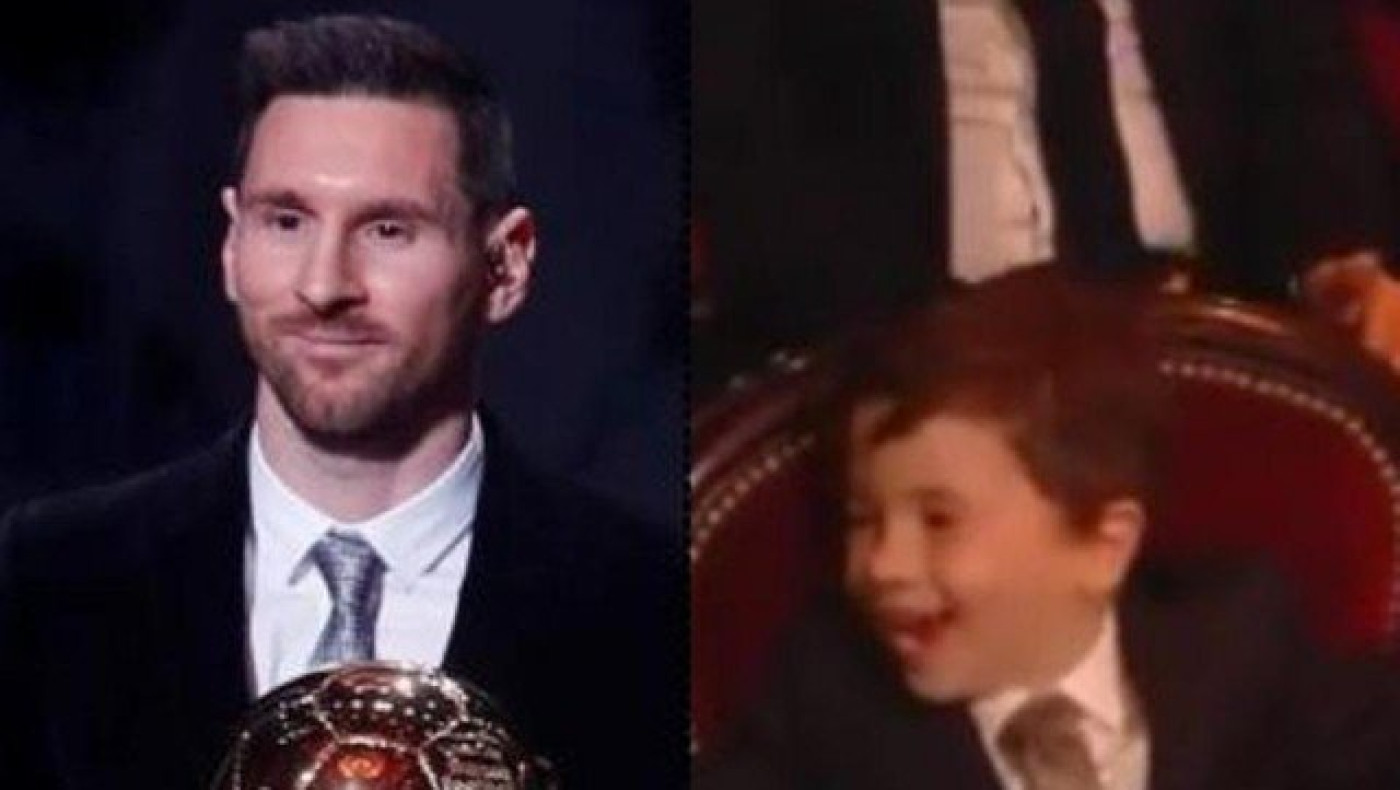 O Λίο κερδίζει την χρυσή μπάλα και ο μικρός Μέσι τρελαίνεται (vid)