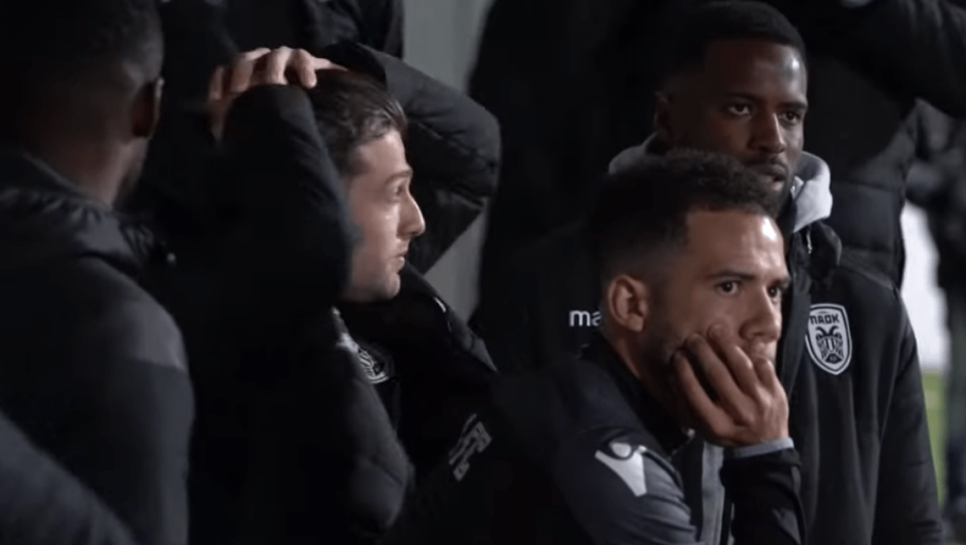 Η απόγνωση και η αγωνία από τον πάγκο του ΠΑΟΚ