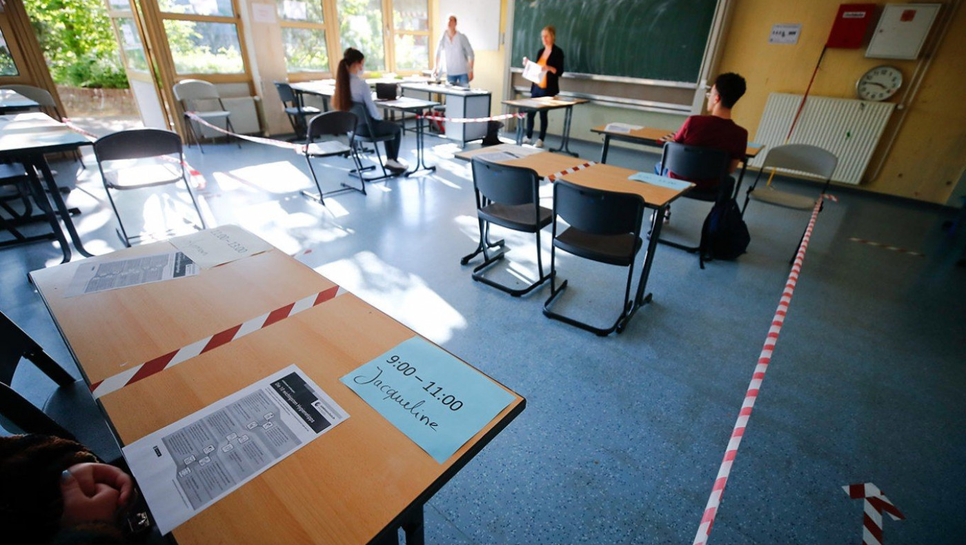 Σχολείο στη Γερμανία άνοιξε με αποστάσεις ασφαλείας