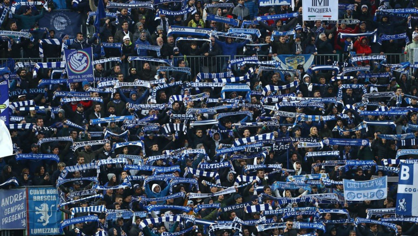 Πανό κατά της επανέναρξης της Serie A από τους ultras της Αταλάντα