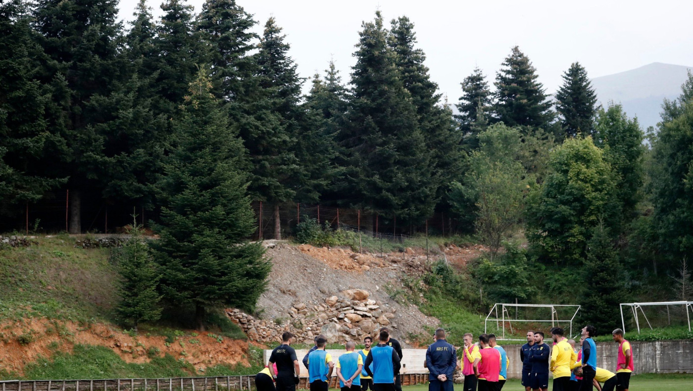 Προπόνηση με κυκλικές ασκήσεις για τον Άρη στα 3-5 Πηγάδια