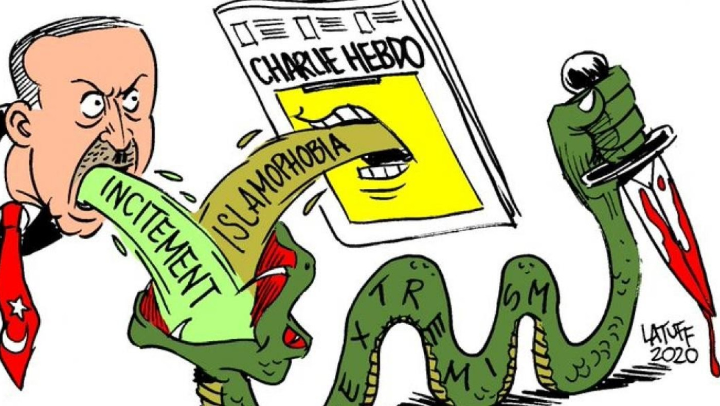 Σκίτσο του Latuff: Charlie Hebdo και Ερντογάν ταΐζουν το φίδι του εξτρεμισμού