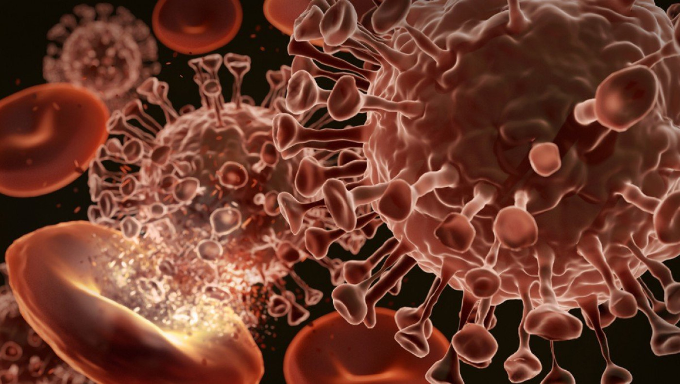 Ο κορωνοϊός μέσα από μικροσκόπιο την ώρα που προσβάλλει κύτταρα του αναπνευστικού