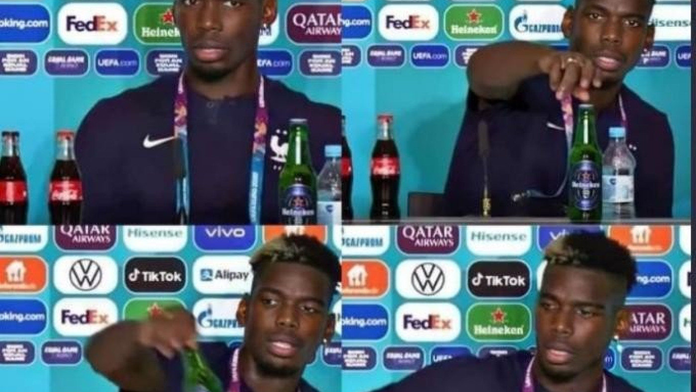 Ο Πογκμπά στον... δρόμο του Ρονάλντο: Έκανε στην άκρη μπουκάλι μπύρας!