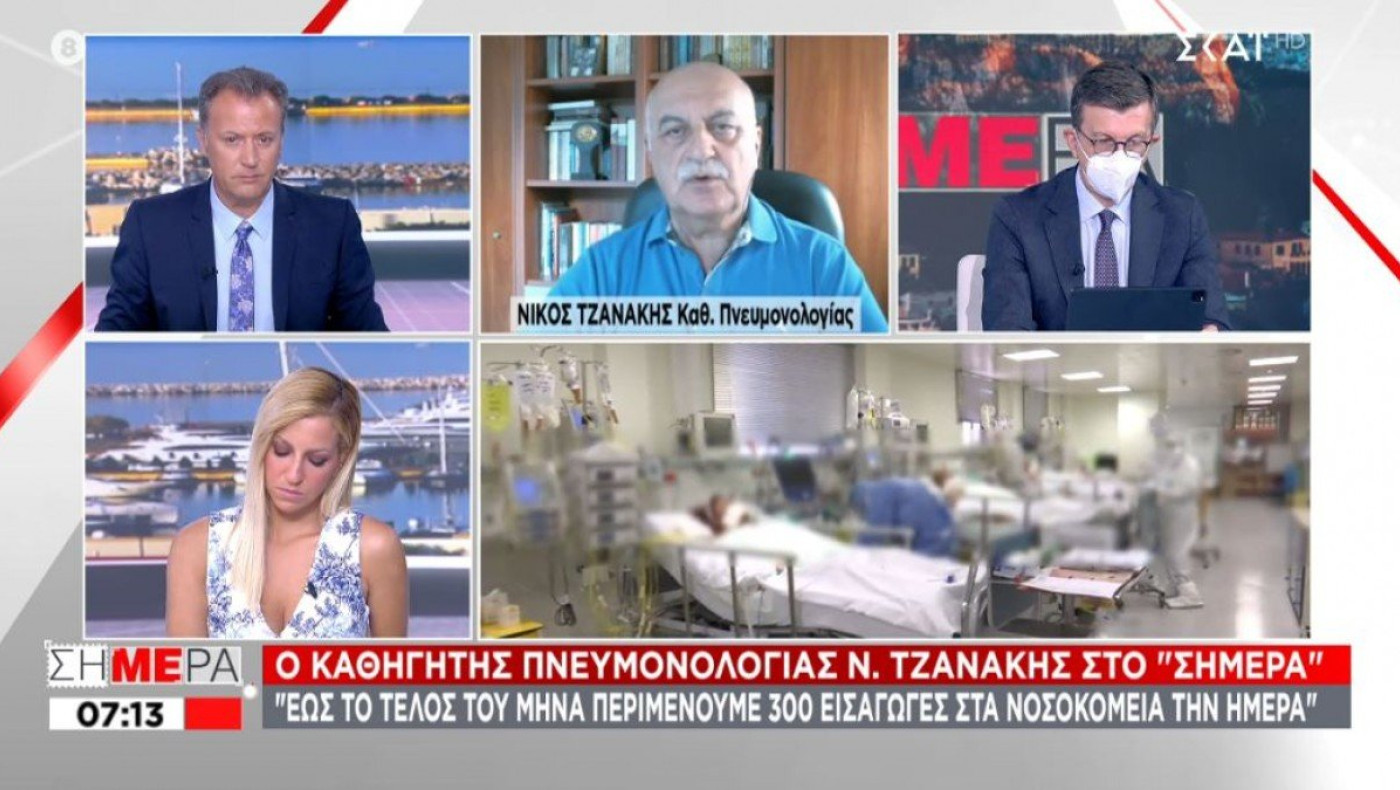 Τζανάκης: Περίπου 600.000 ανεμβολίαστοι θα νοσήσουν στο 4ο κύμα!