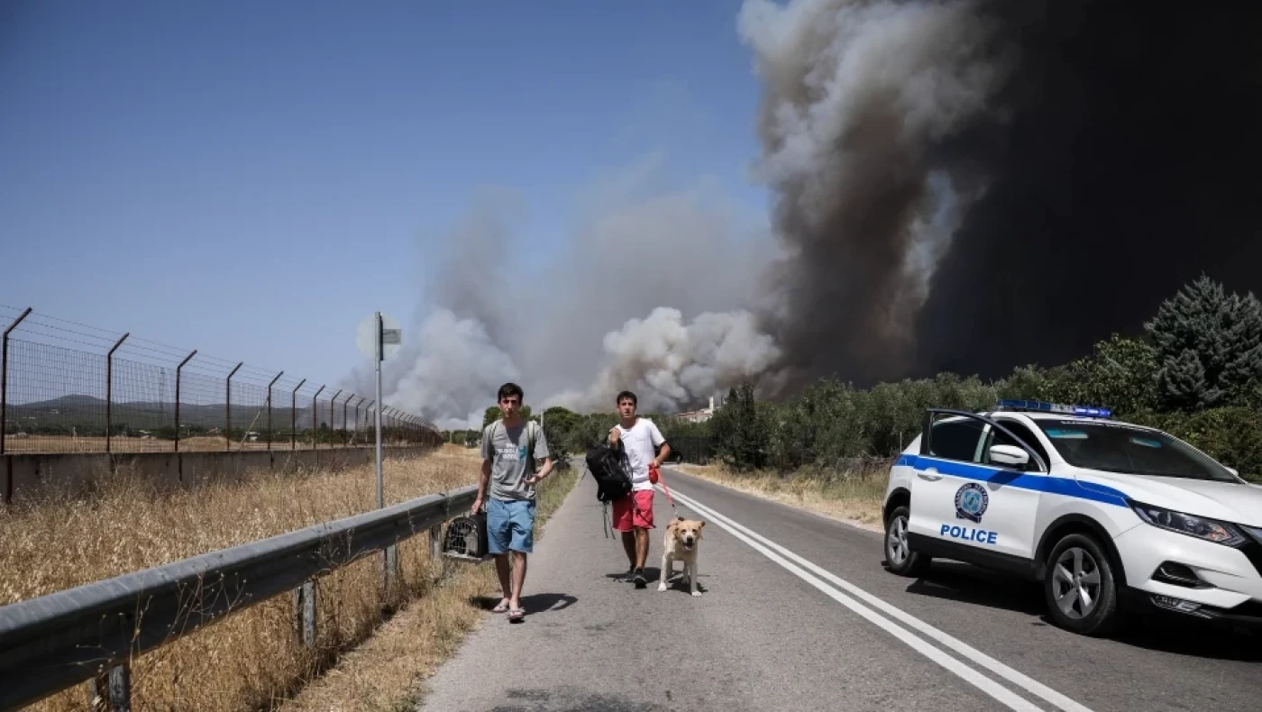 Κλειστή η Εθνική Οδός Τριπόλεως-Πύργου, λόγω της πυρκαγιάς