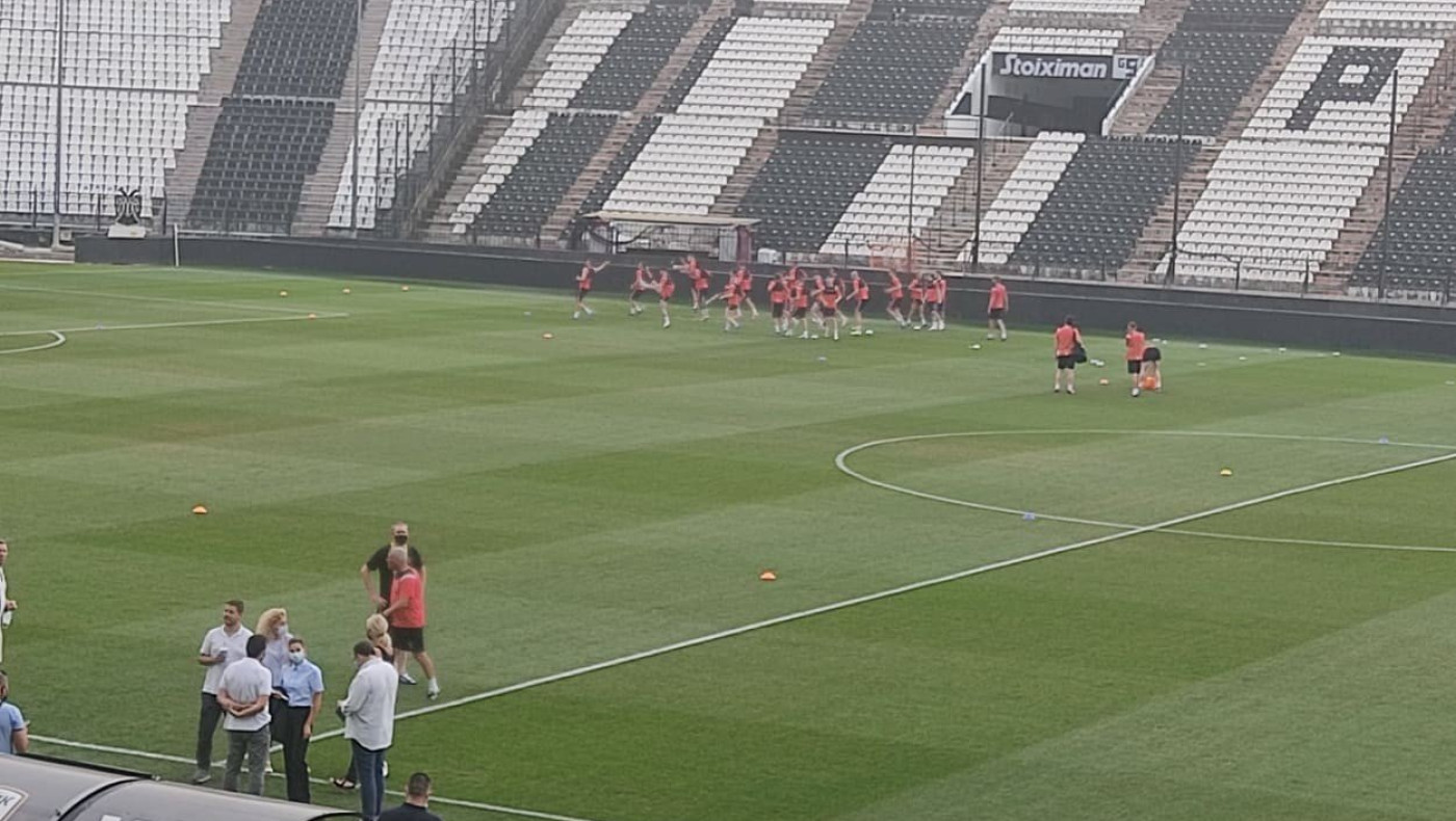 Η προπόνηση της Μποέμιανς στην Τούμπα