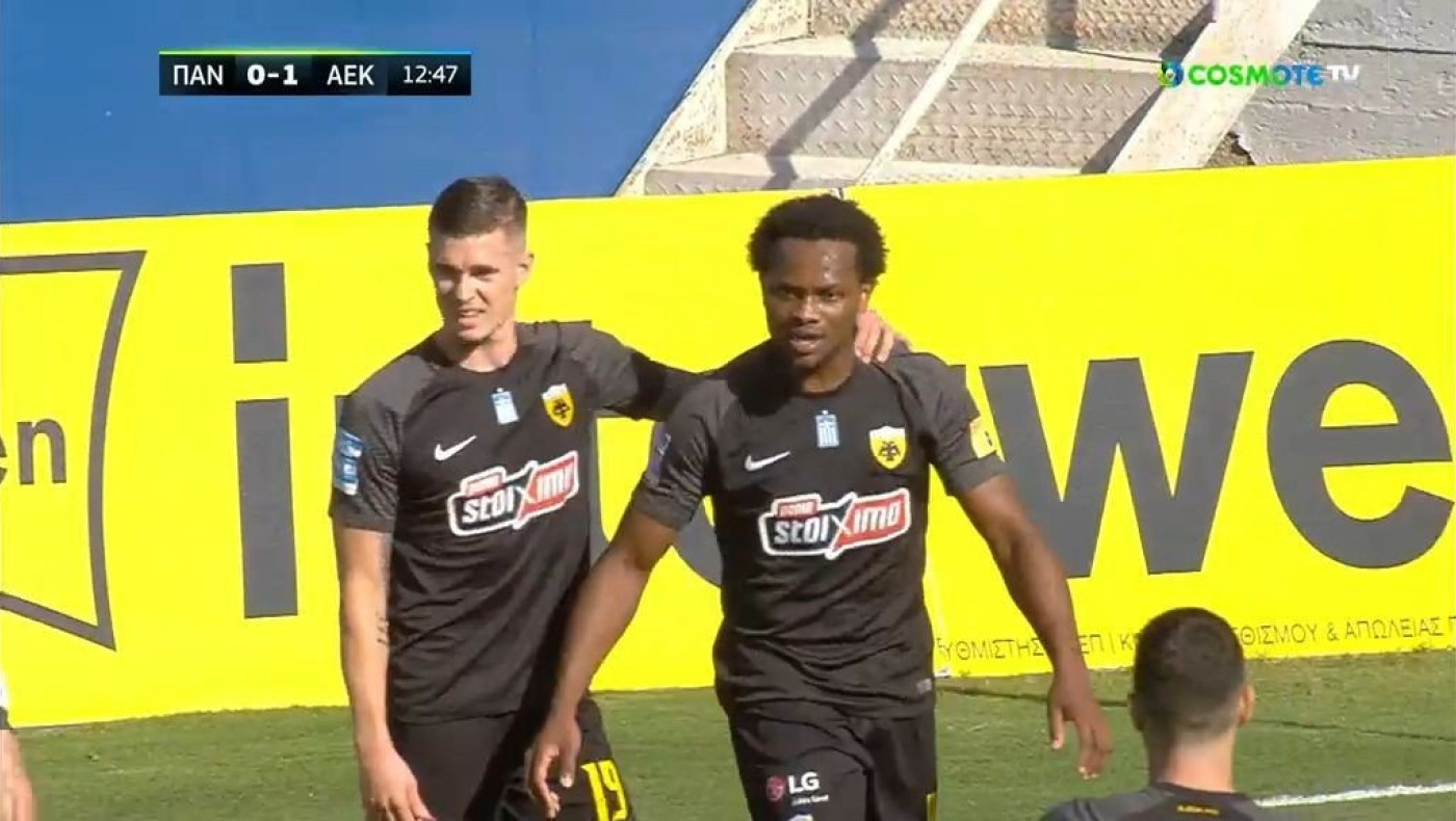 Ετσι άνοιξε το σκορ η ΑΕΚ στο Αγρίνιο