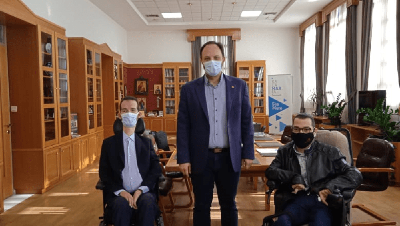 Ο Στέλιος Κυμπουρόπουλος στην Καλαμαριά