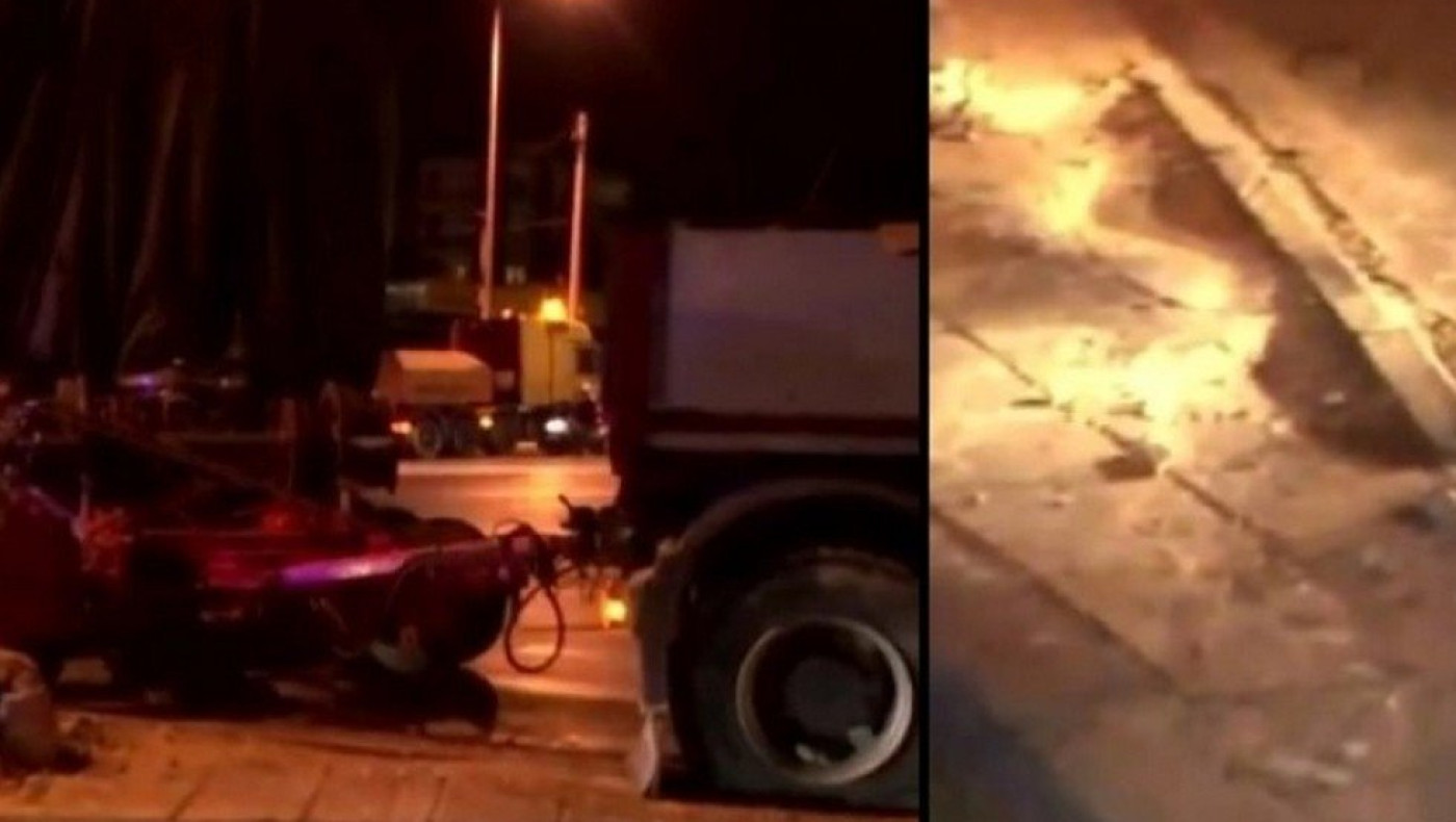 Θεσσαλονίκη: Κόλλησε νταλίκα με βαγόνι του Μετρό