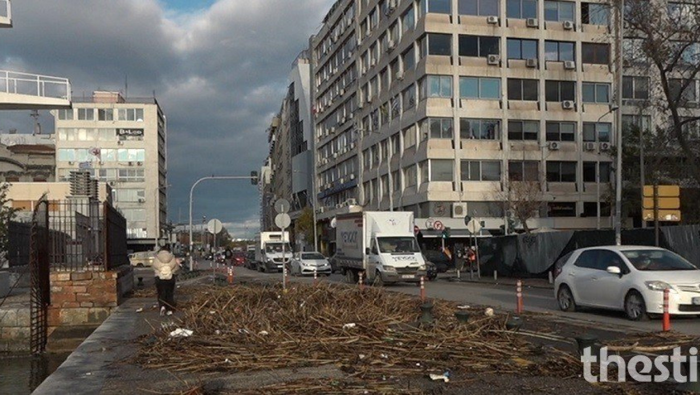 Θεσσαλονίκη: Ο Θερμαϊκός... ξέβρασε καλάμια και σκουπίδια