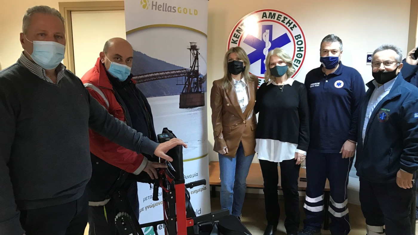 Η Ελληνικός Χρυσός στηρίζει έμπρακτα το έργο των διασωστών και γιατρών του ΕΚΑΒ Θεσσαλονίκης
