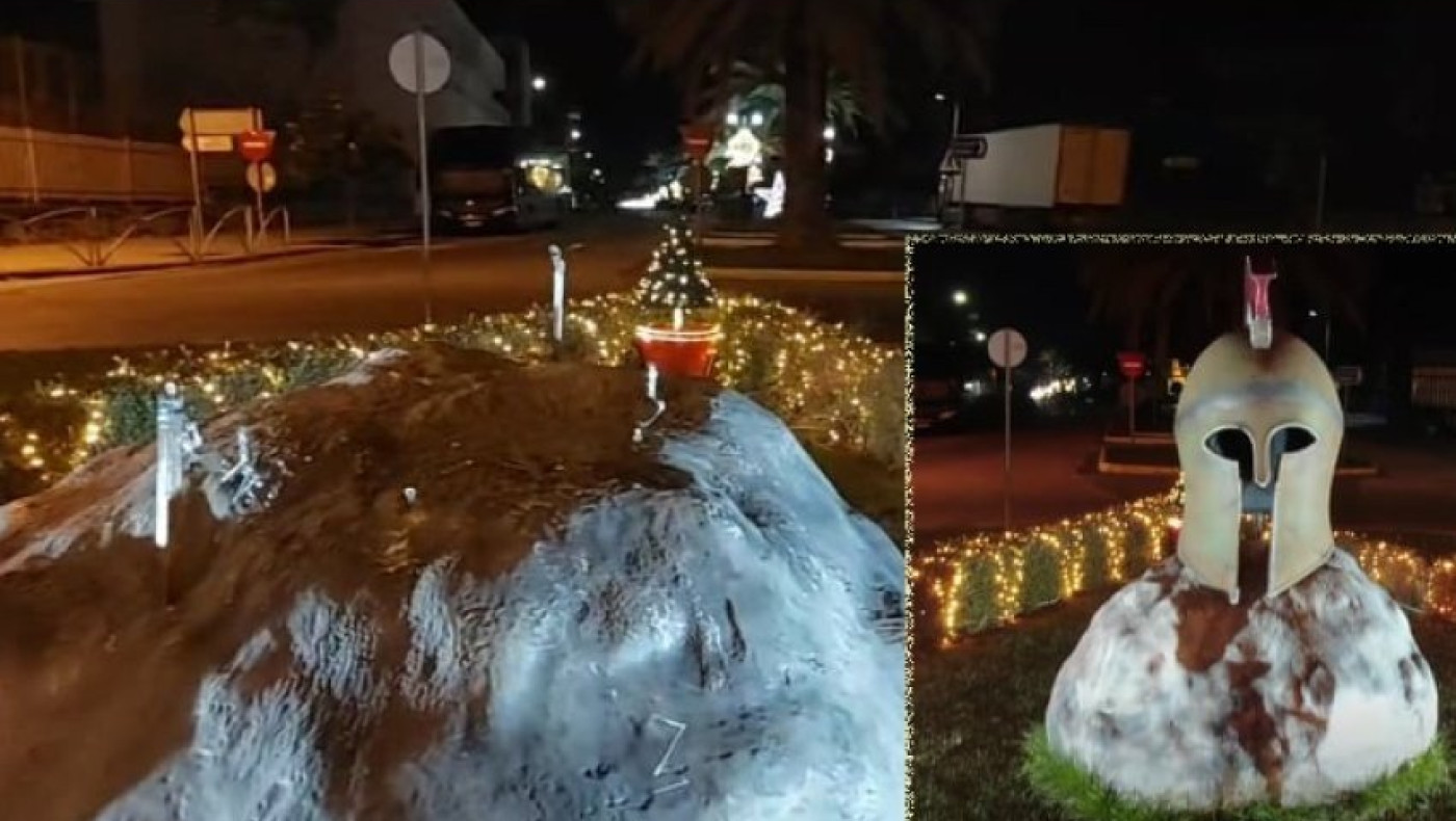 ΝΤΡΟΠΗ: Έκλεψαν την περικεφαλαία από την είσοδο της Σπάρτης