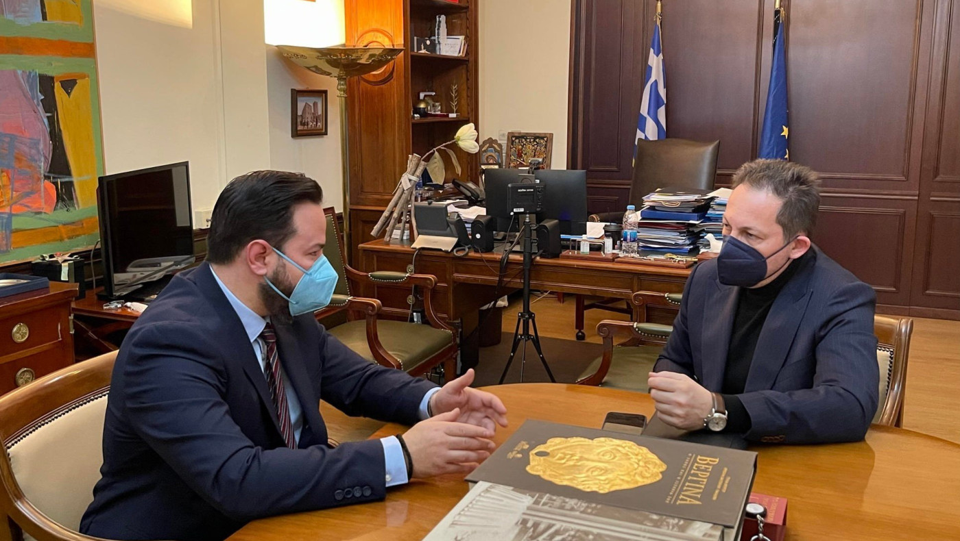 Συνάντηση του Διαμαντή Γκολιδάκη στο Υπ. Εσωτερικών με τον Στέλιο Πέτσα