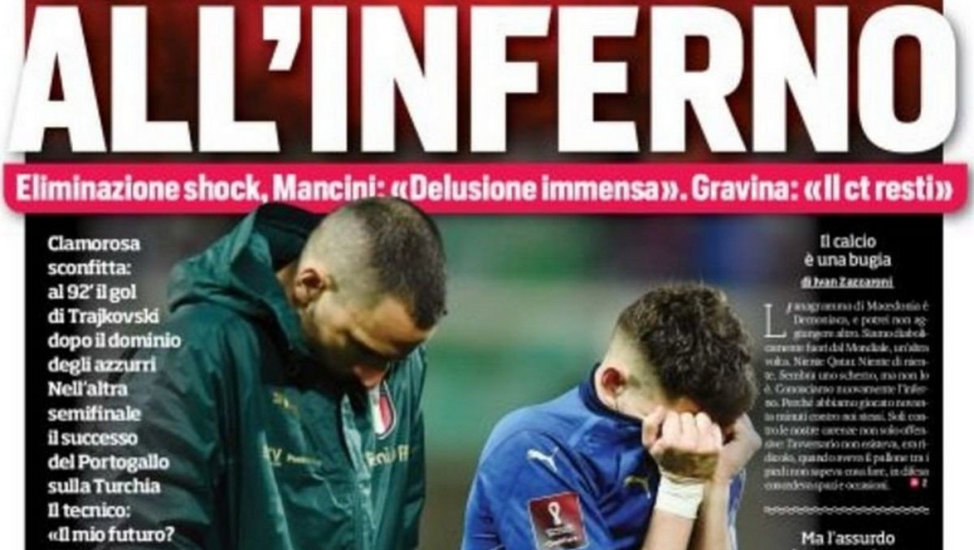 Ο διεθνής Τύπος επικρίνει τον αποκλεισμό της Ιταλίας: «Στην Κόλαση»