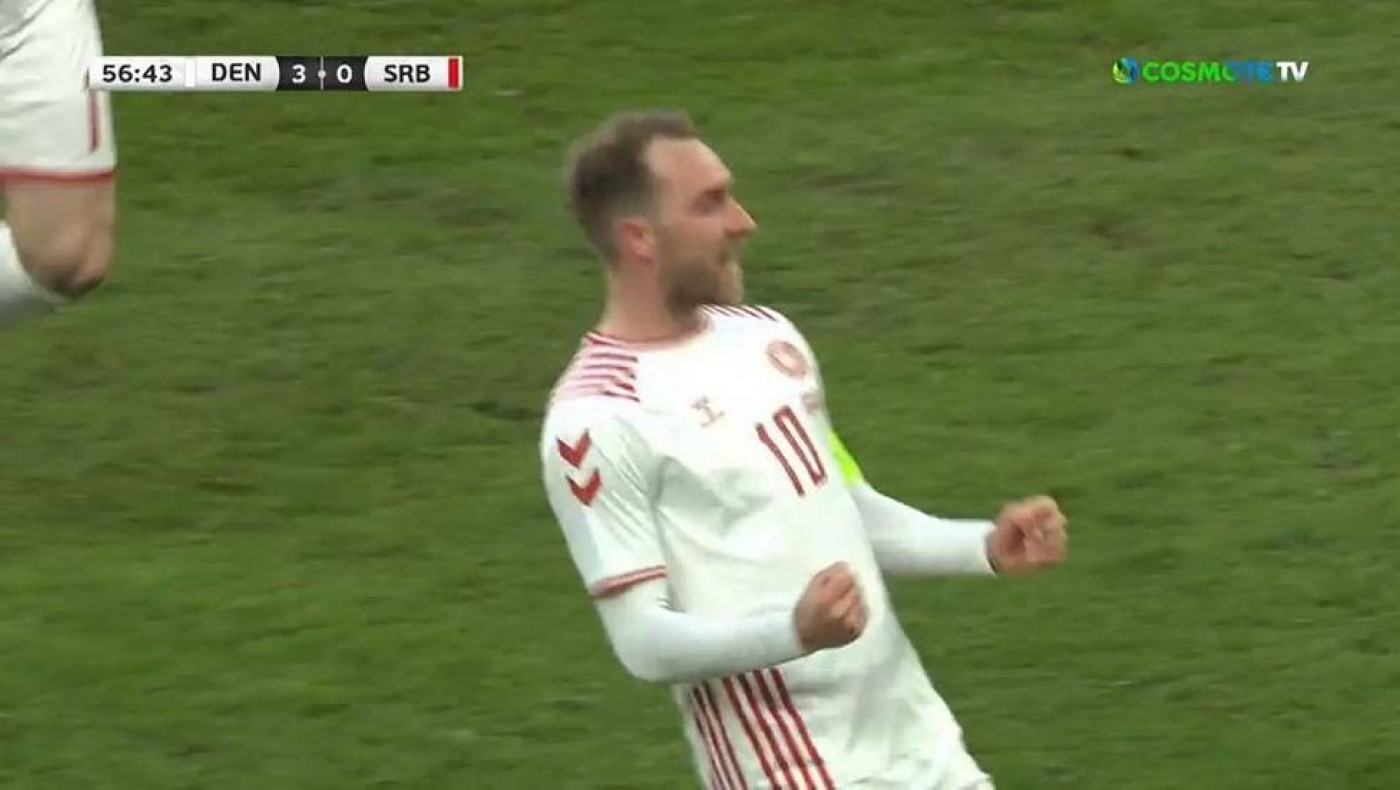 Αποθέωση Ερικσεν στην Κοπεγχάγη και γκολάρα στο 3-0 επί της Σερβίας (βασικός ο Ζίφκοβιτς)