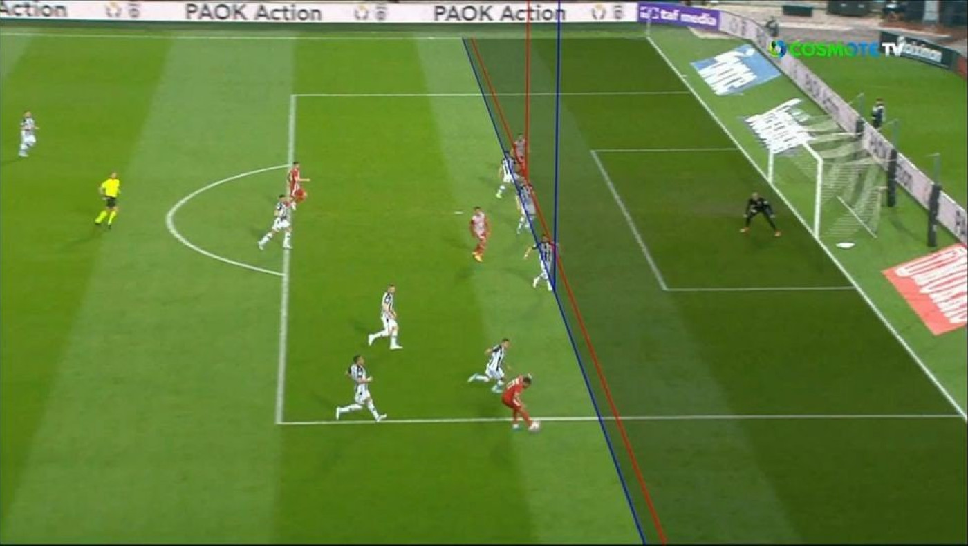 ΠΑΟΚ-Ολυμπιακός: Ακυρώθηκε το γκολ του Μασούρα ως οφσάιντ
