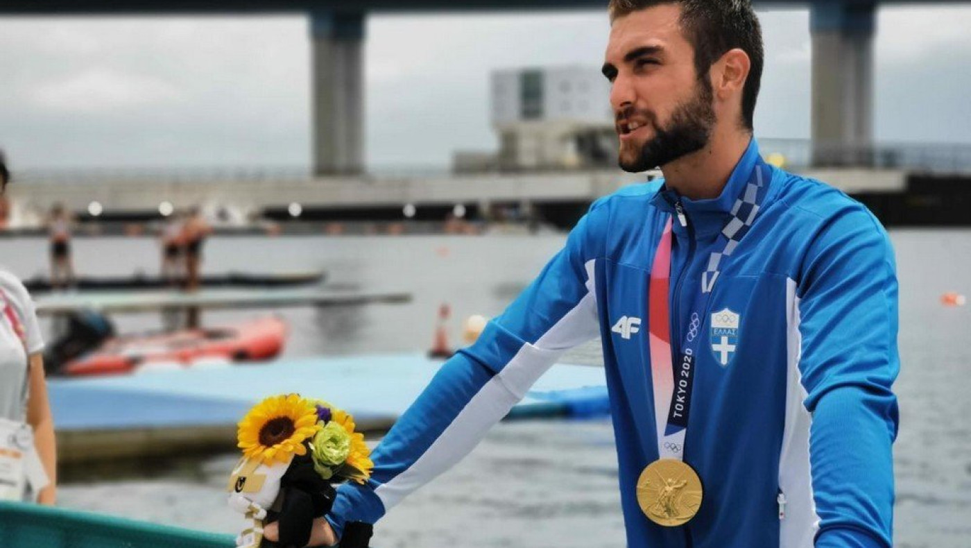 Ο Ολυμπιονίκης Στέφανος Ντούσκος στο 5o «Olympic Day Run» Greece