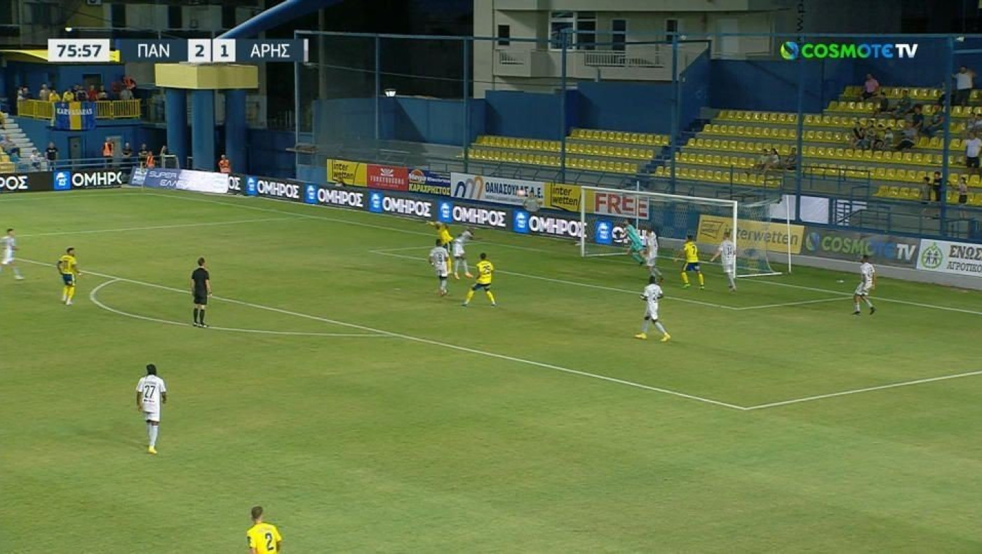 Δέχθηκε και τρίτο γκολ ο Άρης, 3-1 με Νταμπό ο Παναιτωλικός