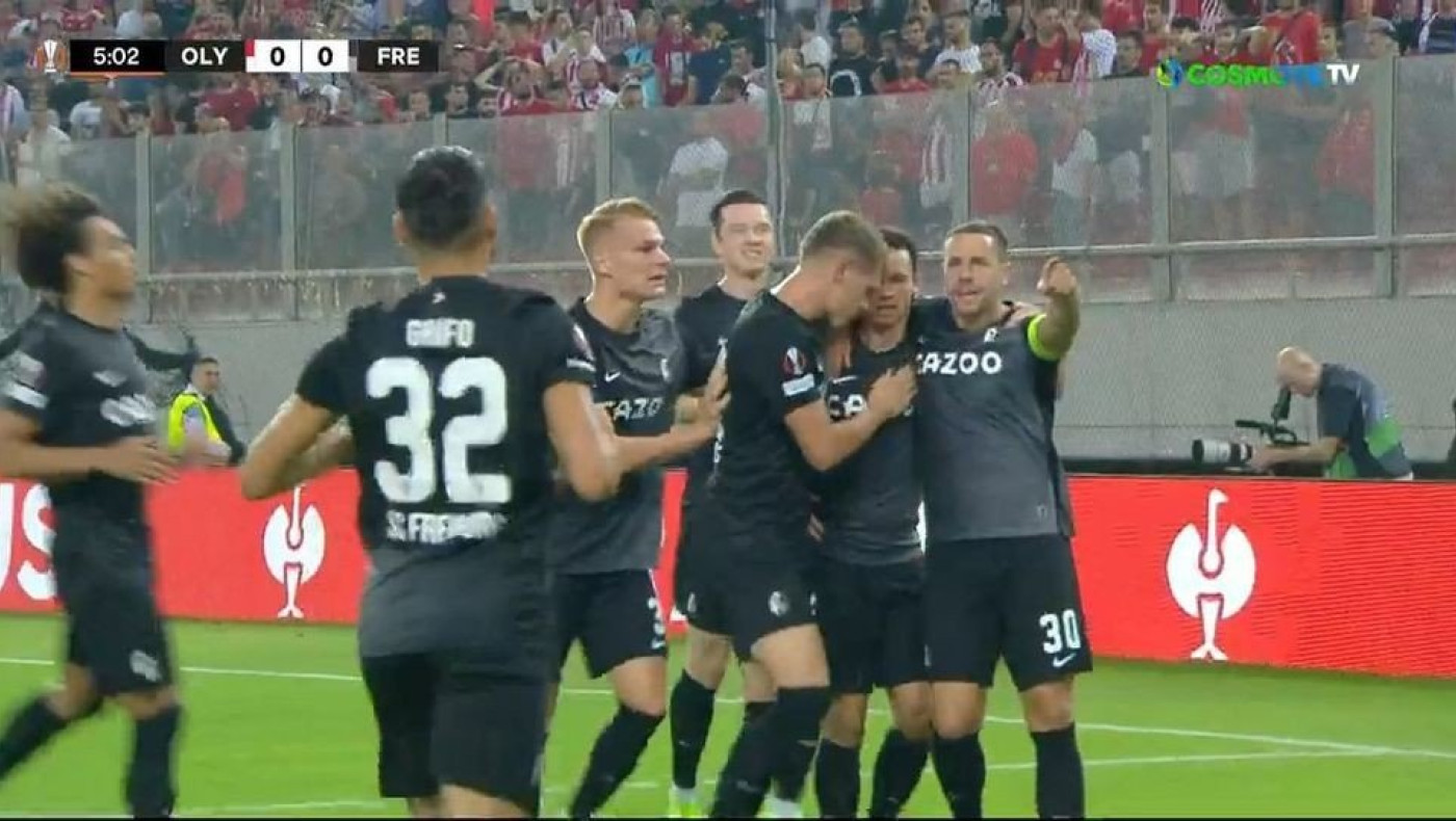 Παγώνει το «Καραϊσκάκης» η Φράιμπουργκ, 0-2 σε 25 λεπτά!