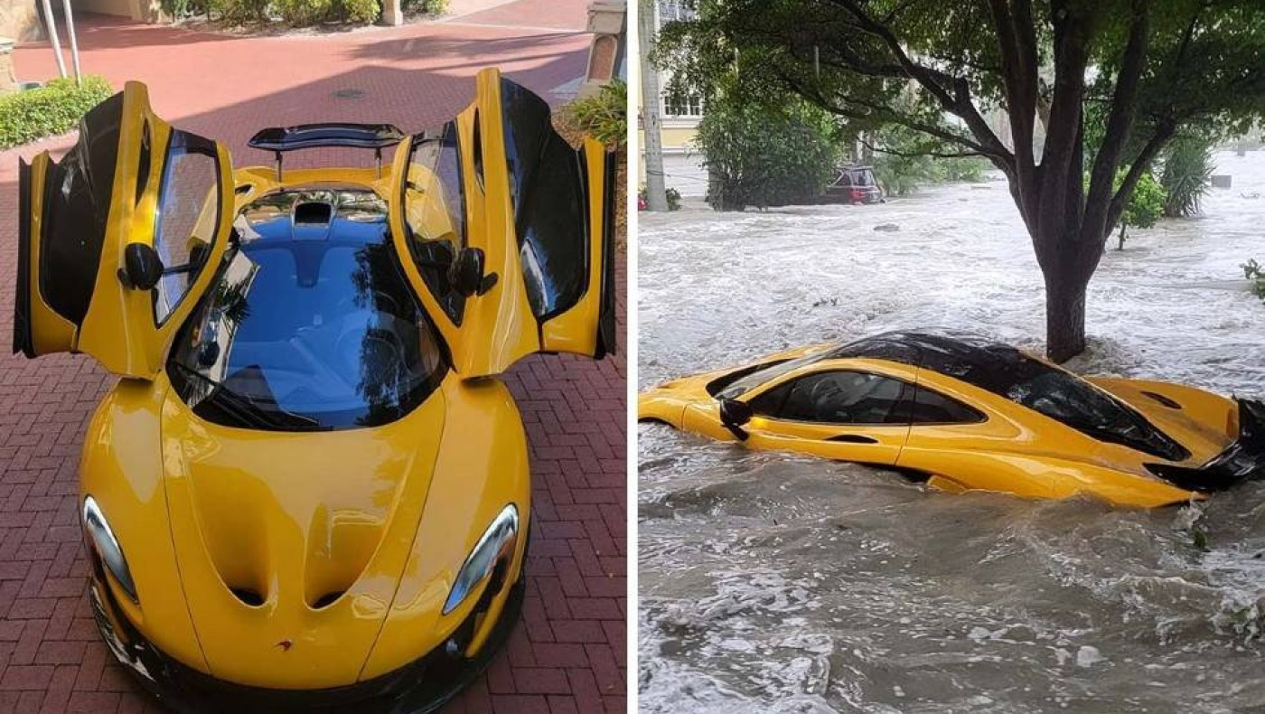 ΗΠΑ: Mclaren ενός εκατομμυρίου παρασύρθηκε από την τυφώνα Ιαν (vid)