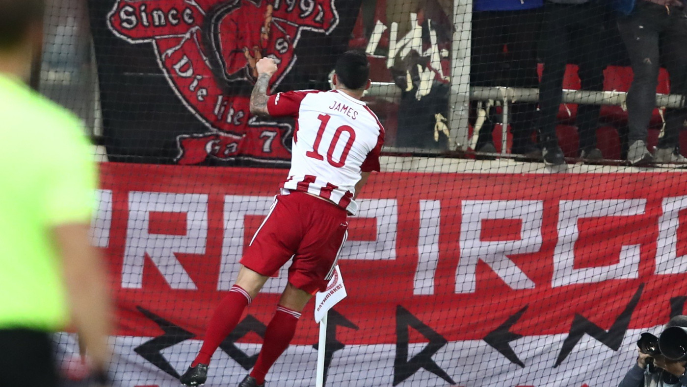 Ισοφάρισε ο Ολυμπιακός με Χάμες Ροντρίγκες (vid)