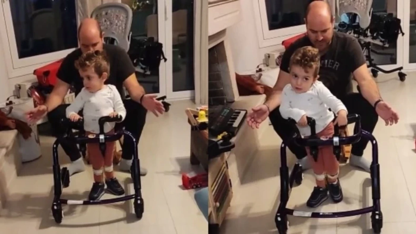 Το συγκινητικό βίντεο με τον μικρό Παναγιώτη-Ραφαήλ να κάνει τα πρώτα βήματα του
