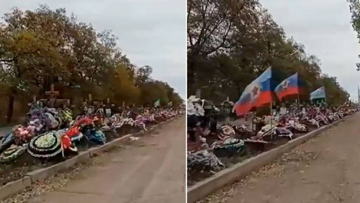 Ανατριχιαστικό βίντεο δείχνει τάφους χιλιομέτρων Ρώσων στρατιωτών στη Λουχάνσκ