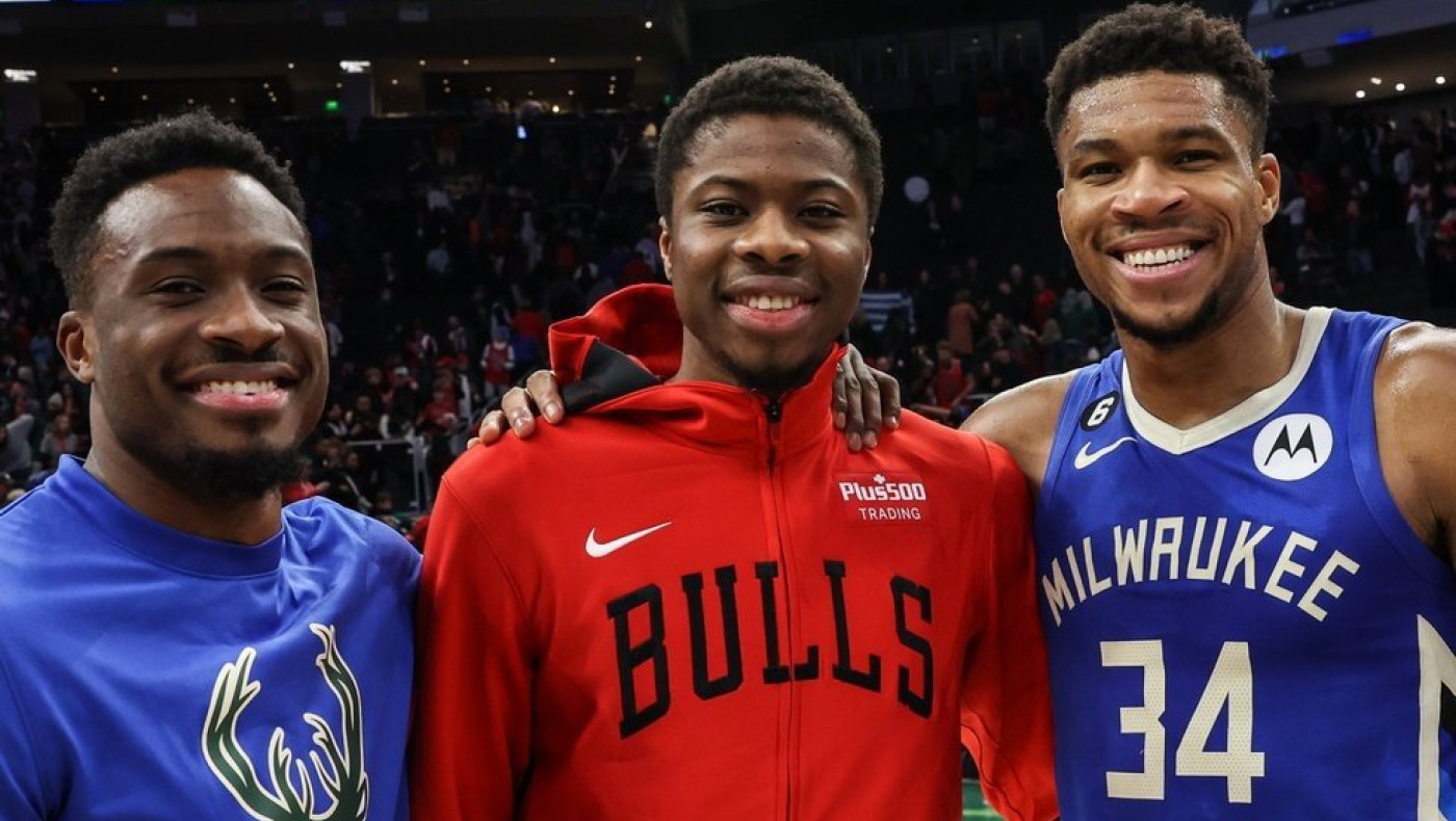 Antentokoumbros: Ο Κώστας επισκέφτηκε Γιάννη και Θανάση με τους Μπουλς