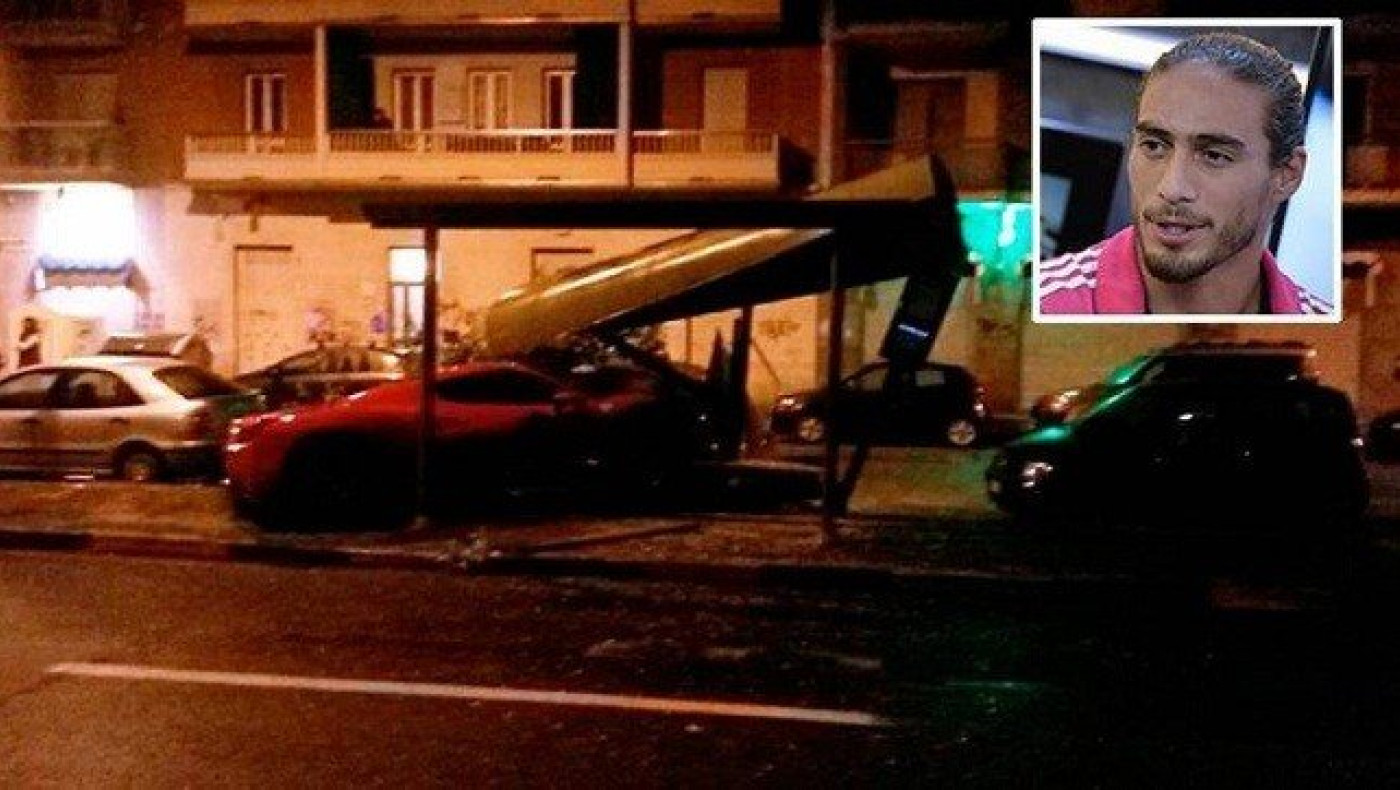 «Θέρισε» στάση λεωφορείου με τη Ferrari του ο Κάσερες (pics)