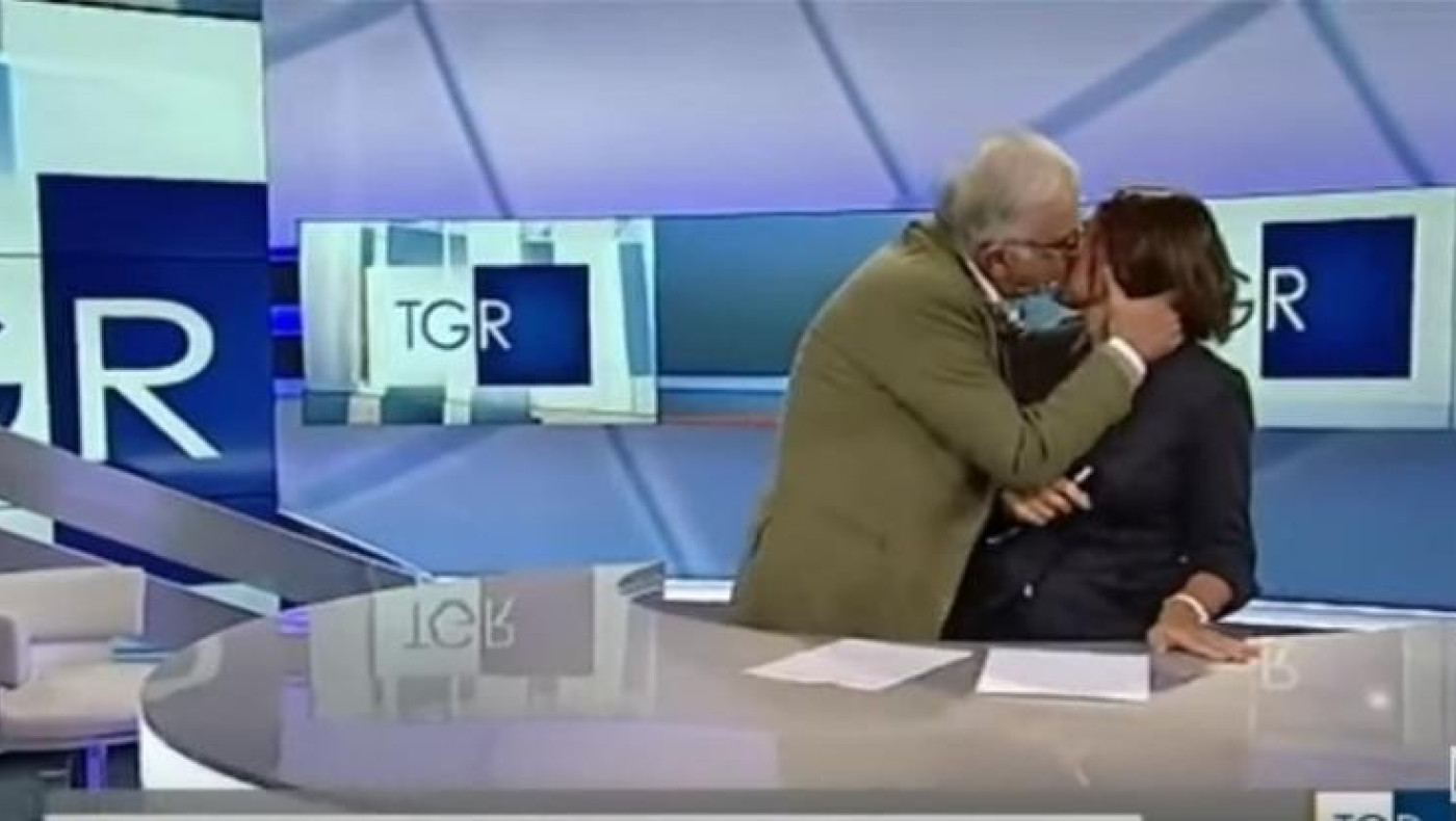 Ασυγκράτητος! Παλαίμαχος ποδοσφαιριστής φίλησε παρουσιάστρια on air! (Video)