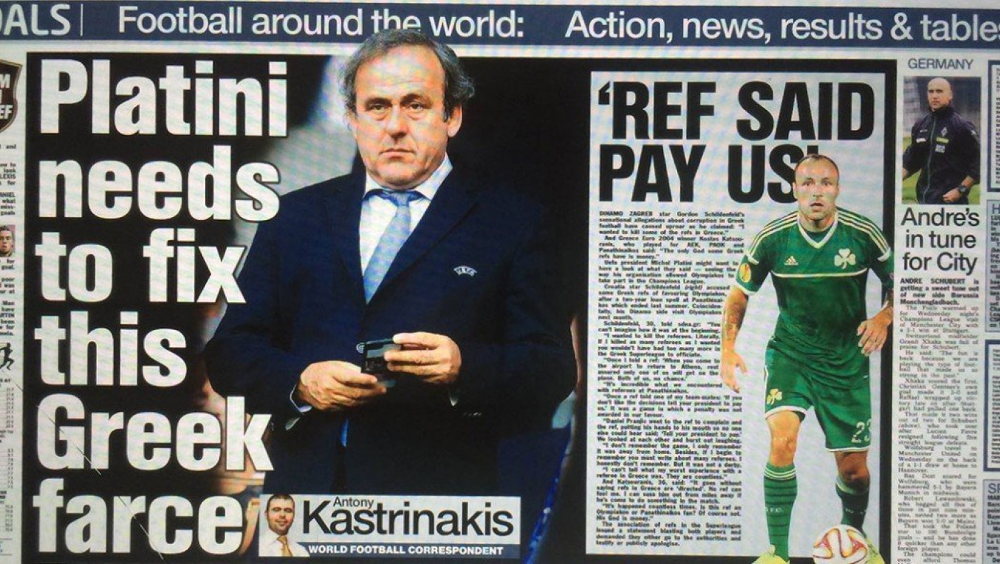 «Ο Ολυμπιακός μπορεί να κοστίσει στον Πλατινί τις εκλογές της FIFA»