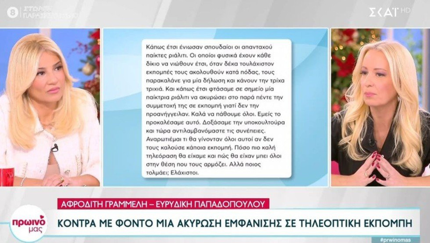Χαμός στο «Πρωινό Μας»: «Δεν θα μου πει αν θα πω συγγνώμη»