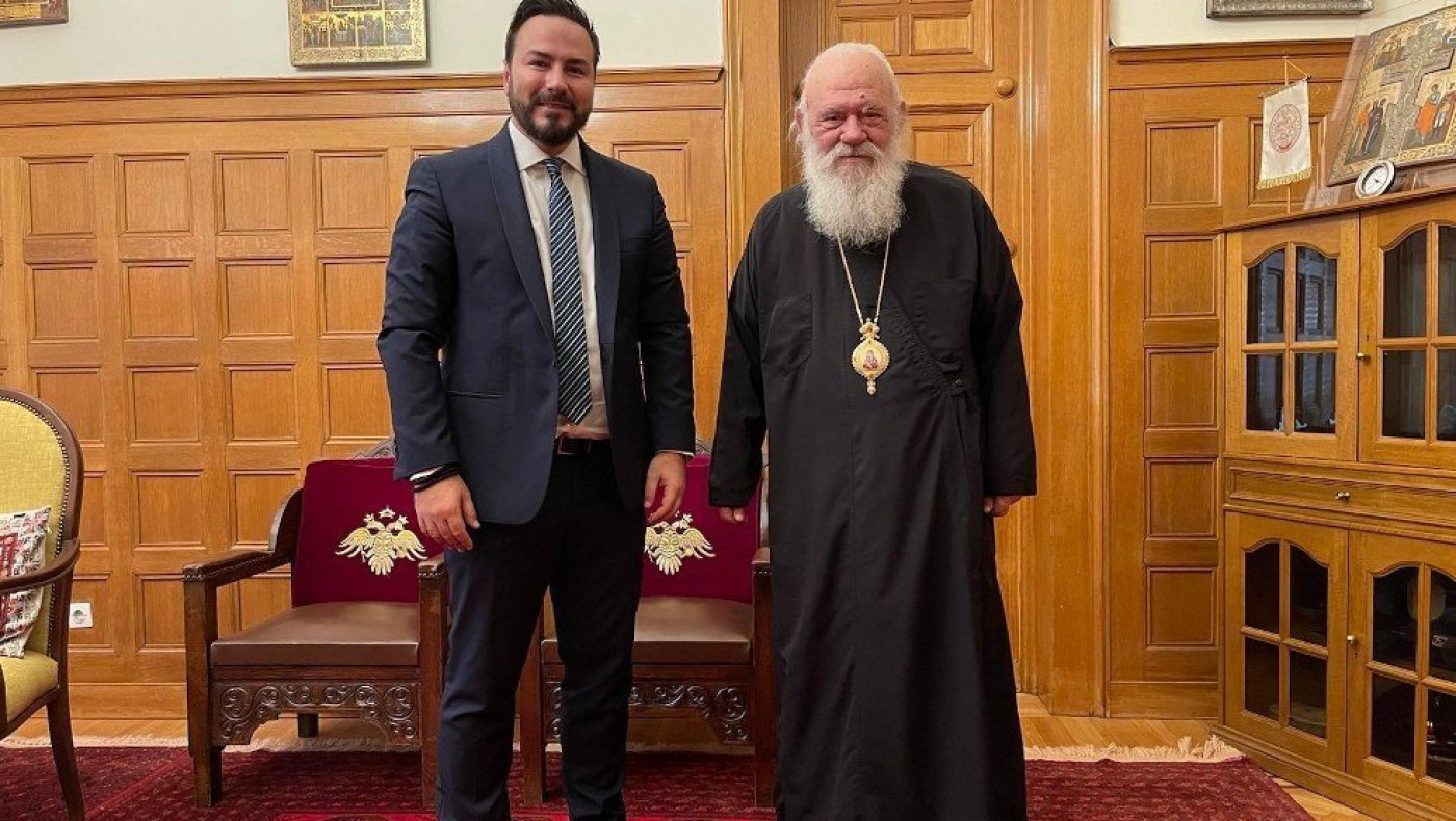 Ο Διαμαντής Γκολιδάκης στο πλευρό της εκκλησίας- Συναντήθηκε με τον αρχιεπίσκοπο Ιερώνυμο