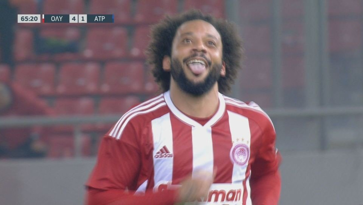 Σόου Μαρσέλο με δύο πανέμορφα γκολ και εύκολη νίκη Ολυμπιακού (vids)