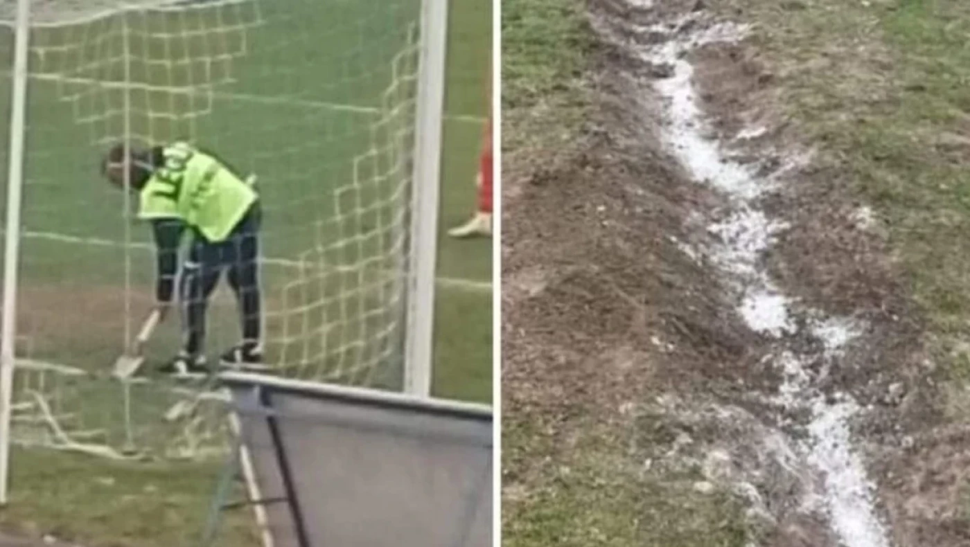 Στην Ιταλία το ένα τέρμα ήταν δέκα εκατοστά πιο χαμηλό, αλλά έπαιξαν κανονικά