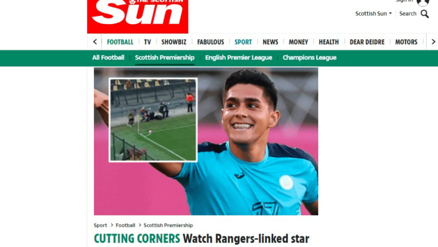 Θέμα στη SUN το γκολ του Πάλμα και οι... Ρέιντζερς