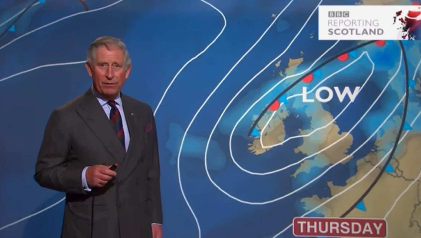 Κι όμως, πριν γίνει Βασιλιάς ο Κάρολος... έλεγε τον καιρό- Δείτε το σπάνιο στιγμιότυπο