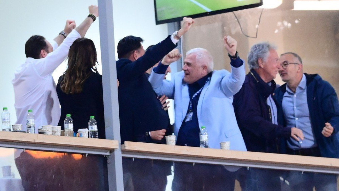 Ο Μελισσανίδης δεν έκρυψε την χαρά του, πανηγύρισε με σφιγμένες γροθιές