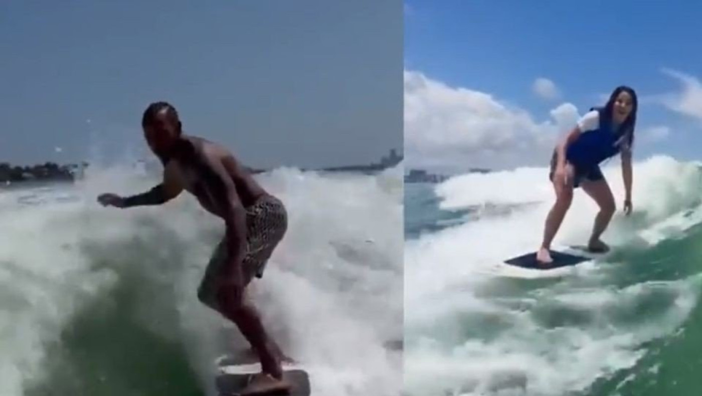 «Καρφώθηκαν» Χάμιλτον και Σακίρα; Ο φακός τους... τσάκωσε να κάνουν σέρφινγκ