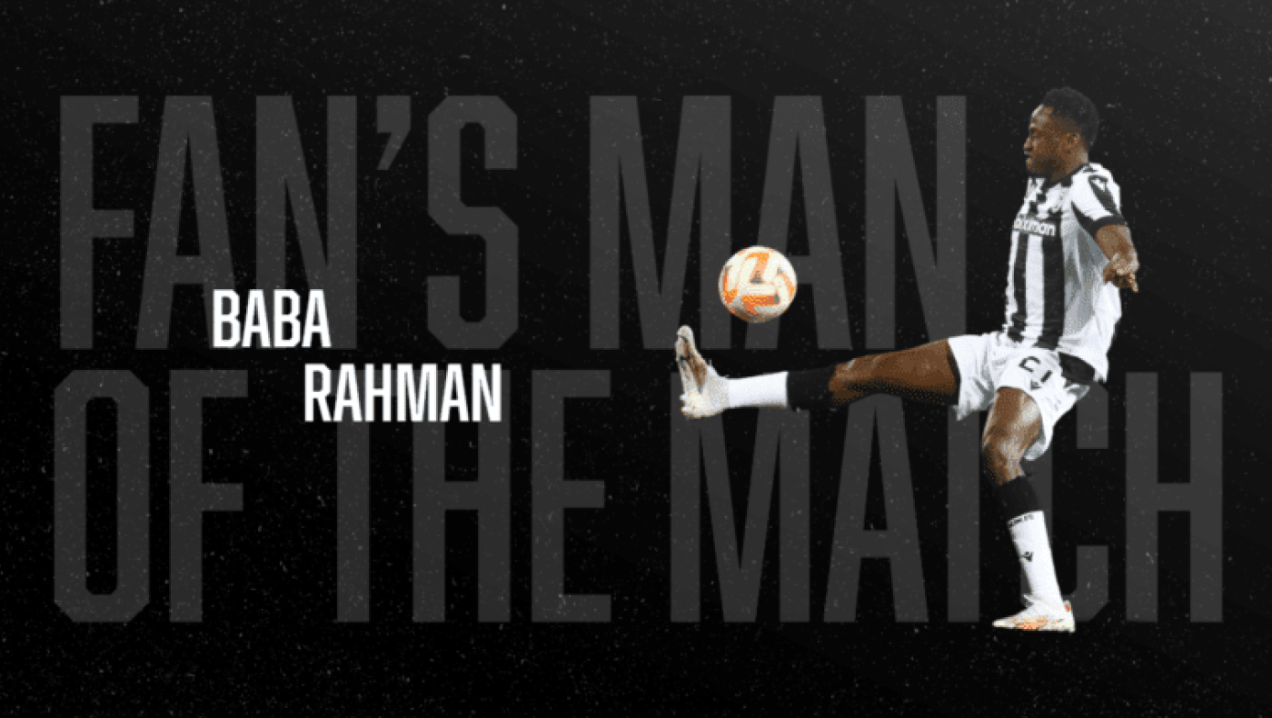 ΠΑΟΚ: Ο κόσμος ψήφισε τον Μπάμπα για MVP του ματς με την Μπεϊτάρ