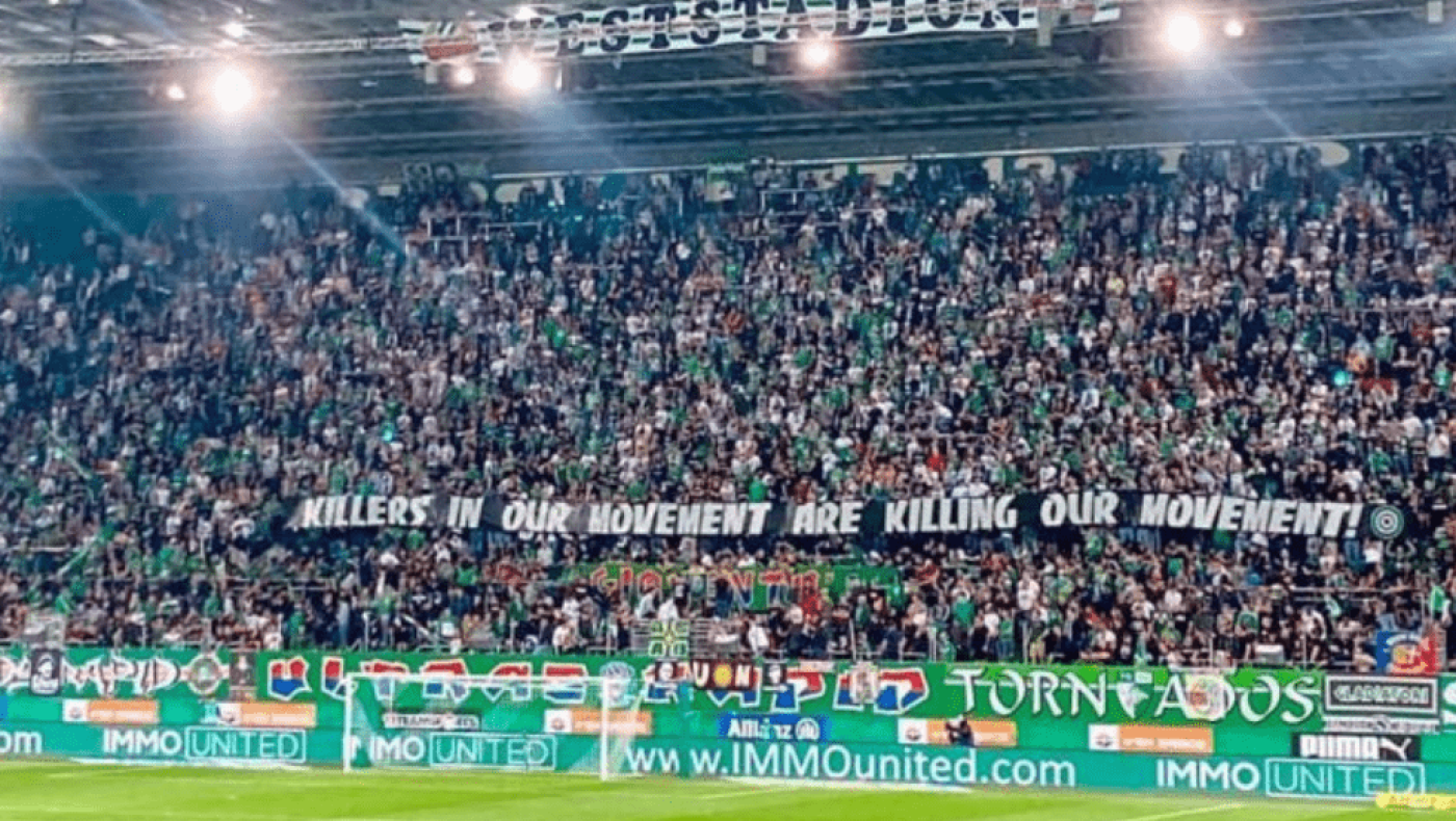 Ηχηρό μήνυμα των οπαδών της Ραπίντ Βιέννης για τη δολοφονία του Μιχάλη Κατσουρή