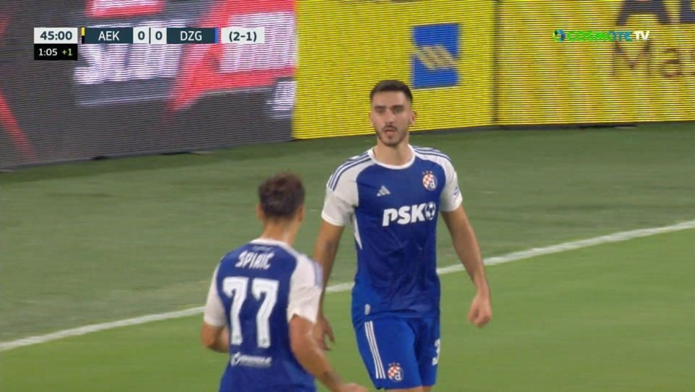 Η Ντιναμό Ζάγκρεμπ σόκαρε την ΑΕΚ στη λήξη του πρώτου ημιχρόνου