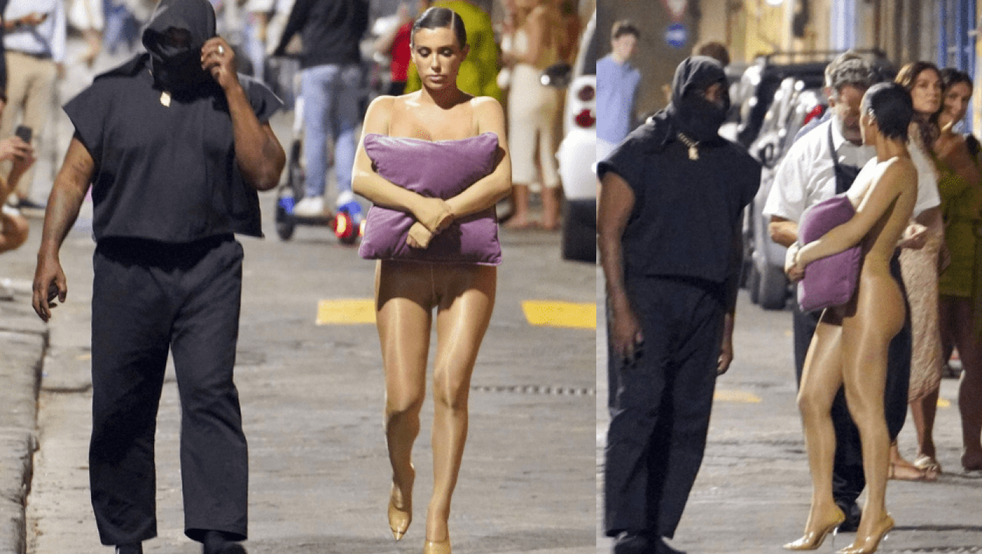 Η Μπιάνκα Σέσνορι «γυμνή» με ένα μαξιλάρι στο στήθος και διαφανείς γόβες