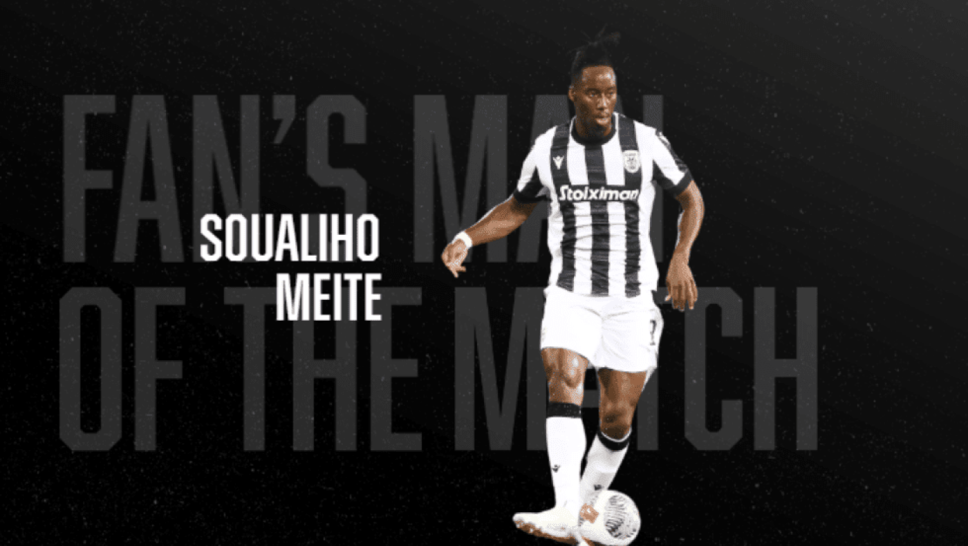 ΠΑΟΚ: Ο Μεϊτέ «Man of the Match» στο ντέρμπι με τον Άρη