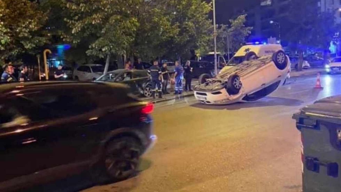 Τροχαίο στην Καλαμαριά: Τούμπαρε αυτοκίνητο μετά από σύγκρουση