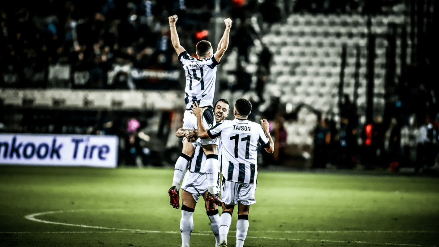 «Πανηγυρισμοί διαρκείας» για τους παίκτες του ΠΑΟΚ μετά τη νίκη επί της Άιντραχτ